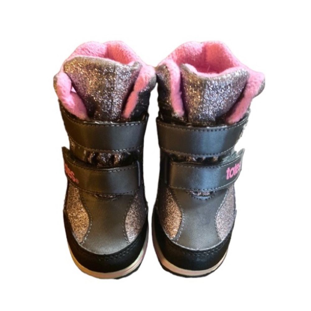 TOTES Toddler Sparkly, WARM, LIKE NEW, Snow Boots - Picture 4 of 8